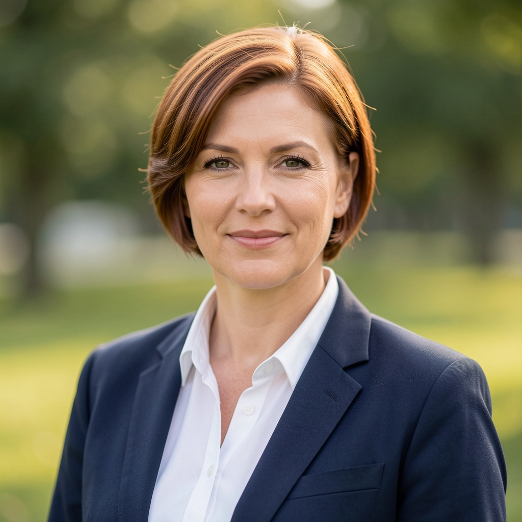 Portretna fotografija dr. sc. Ane Marković, medijskog analitičara s kratkom smeđom kosom i poslovnom odjećom
